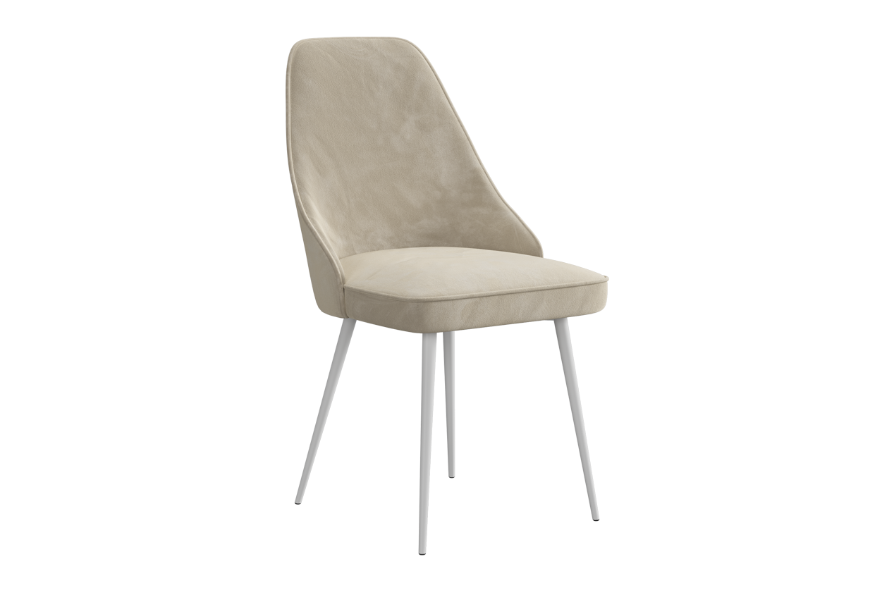 Стул Милан 2 Т1 (пломбир (велюр)/белый)