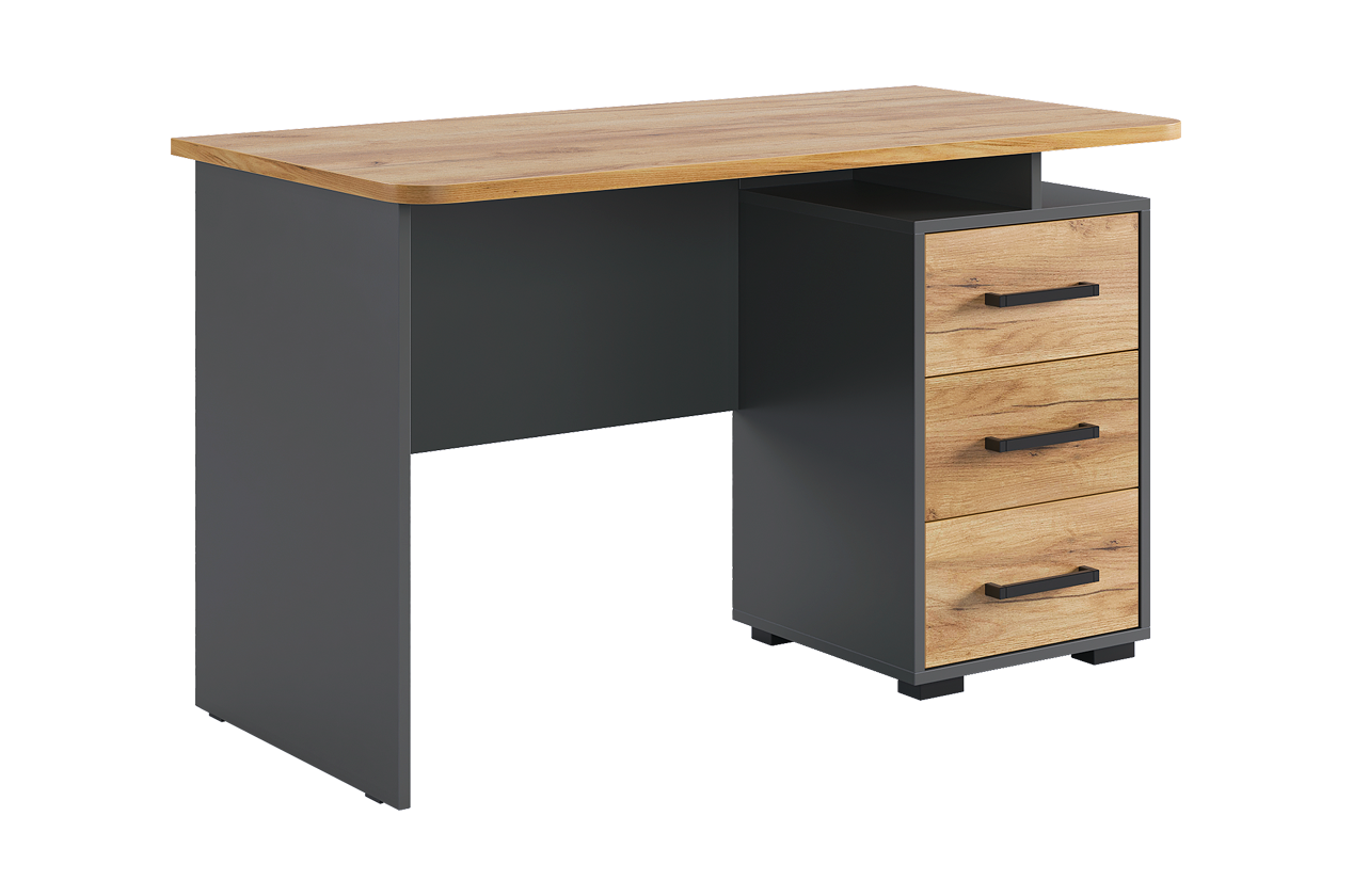 Лайт-2 Стол компьютерный 1200 (дуб крафт золотой/белый)