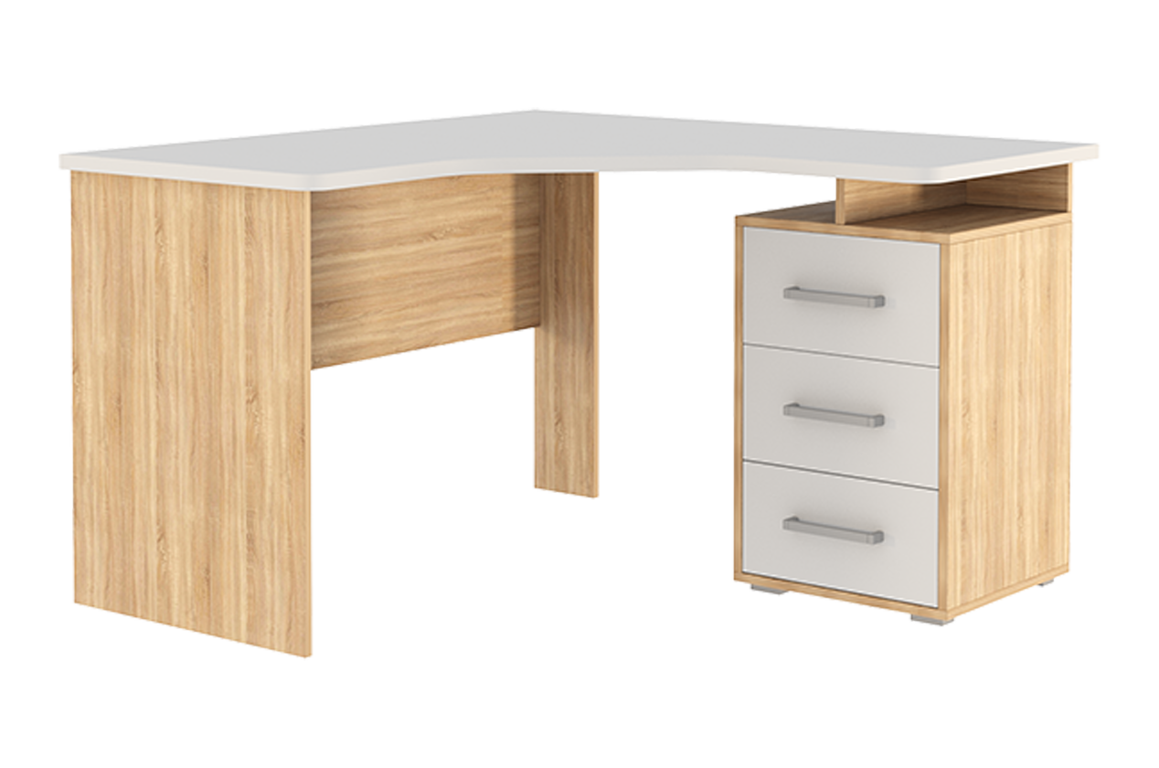 Лайт-2 Стол компьютерный 1200 угловой (дуб сонома/белый)
