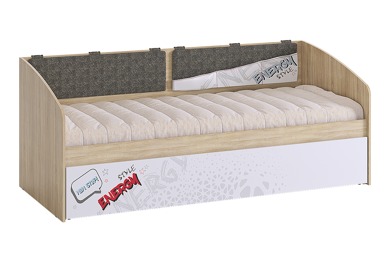 Энерджи Кровать (дуб сонома/белый)