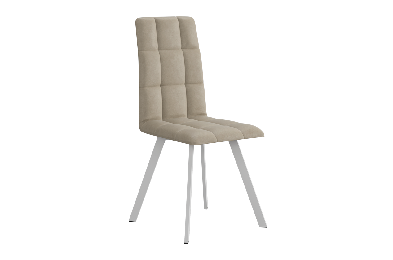 Стул Турин Т2 (светло-серый (экокожа)/белый)