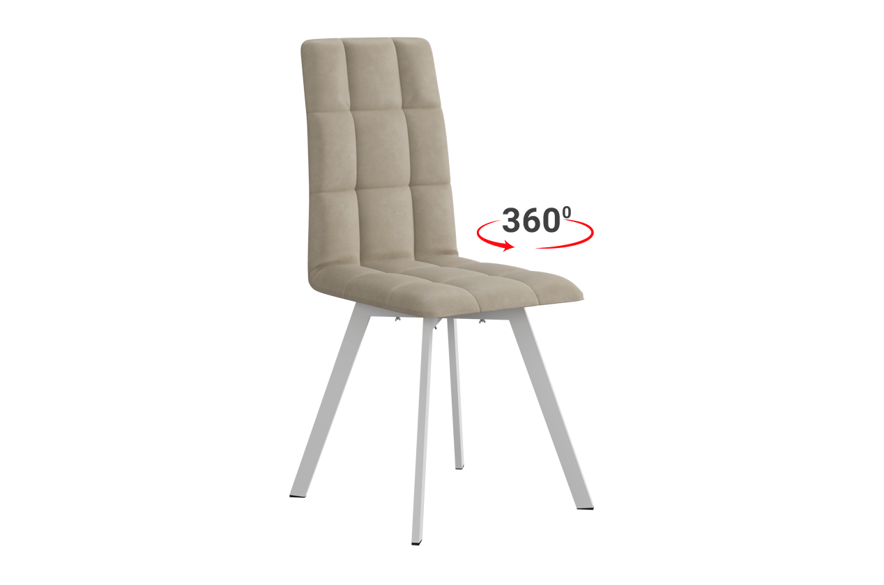 Стул Турин Т2П (светло-серый (экокожа)/белый)