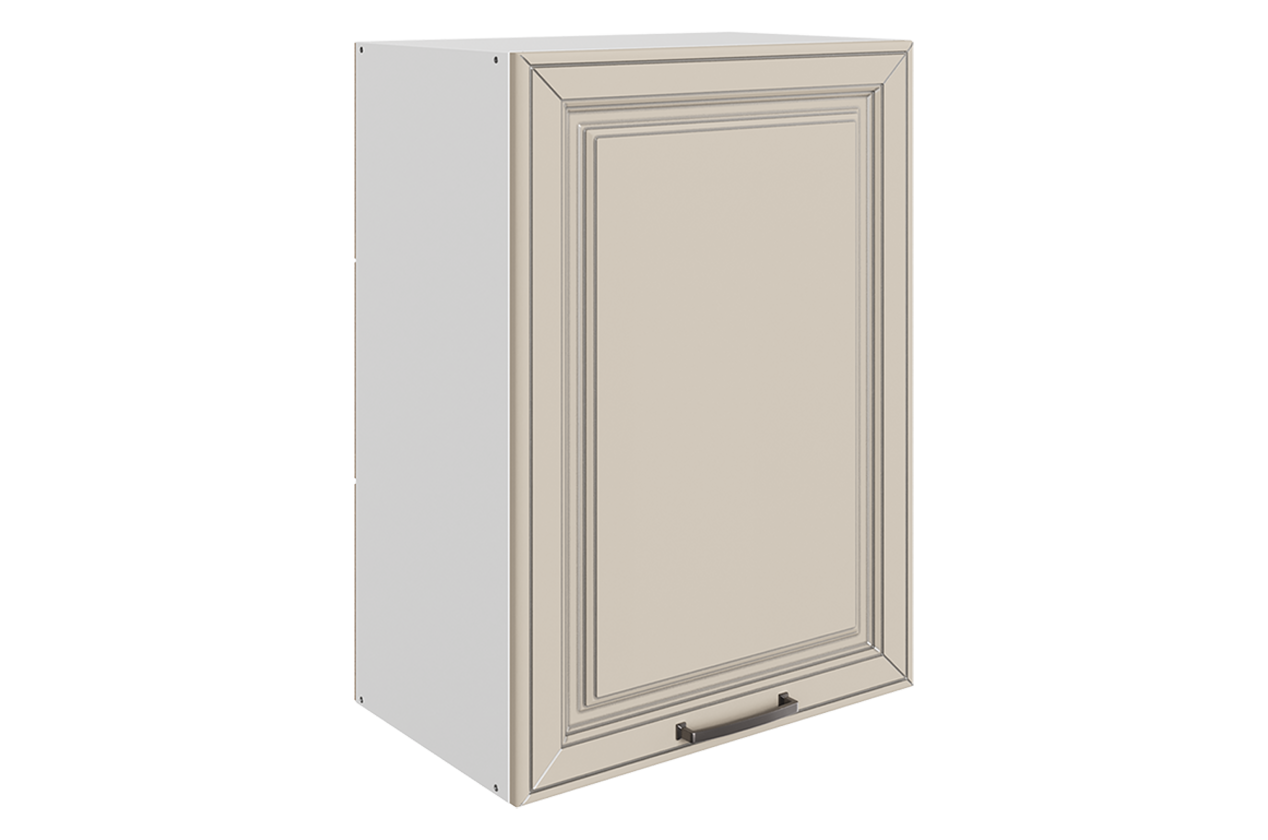 Атланта Шкаф навесной L500 Н720 (1 дв. гл.) (эмаль) (белый/сливки патина платина)