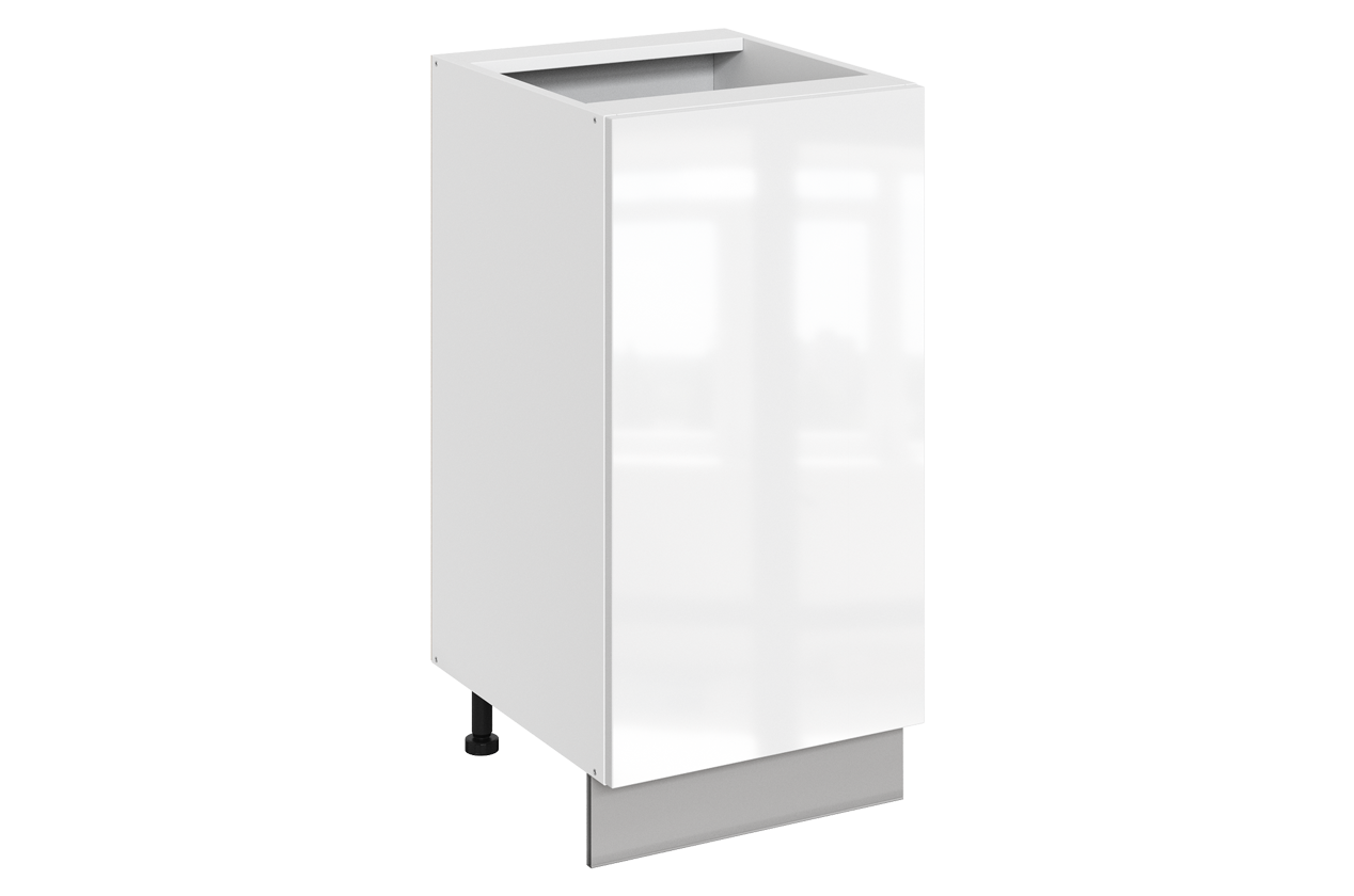 Кристи Шкаф рабочий L400 B500 (1 дв. гл.) (эмаль) (белый/белый глянец)