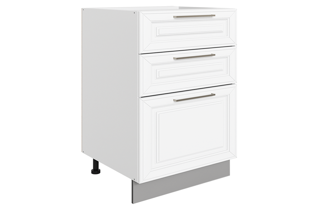 Мишель Шкаф рабочий L500 Старт (3 ящ.) (эмаль) (белый/белый)