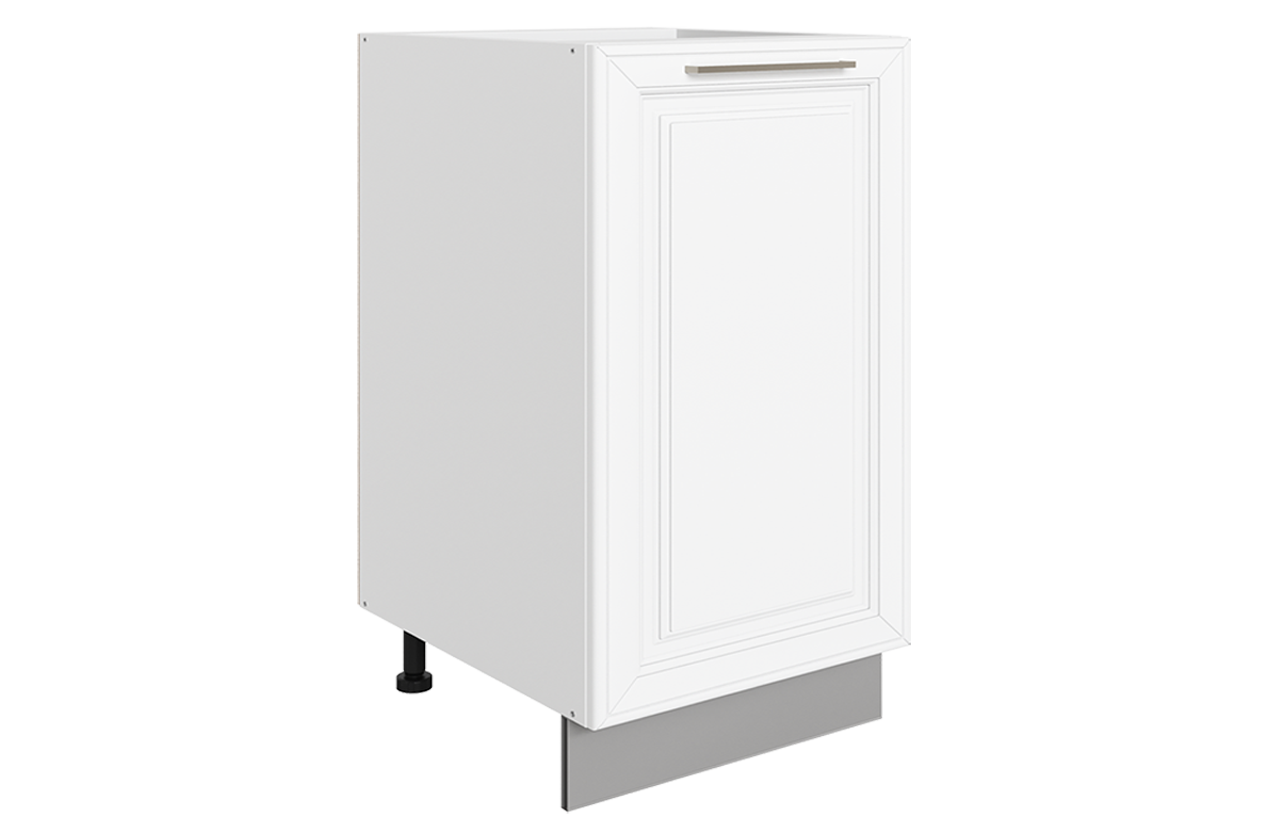 Мишель Шкаф рабочий L400 (1 дв. гл.) (эмаль) (белый/белый)