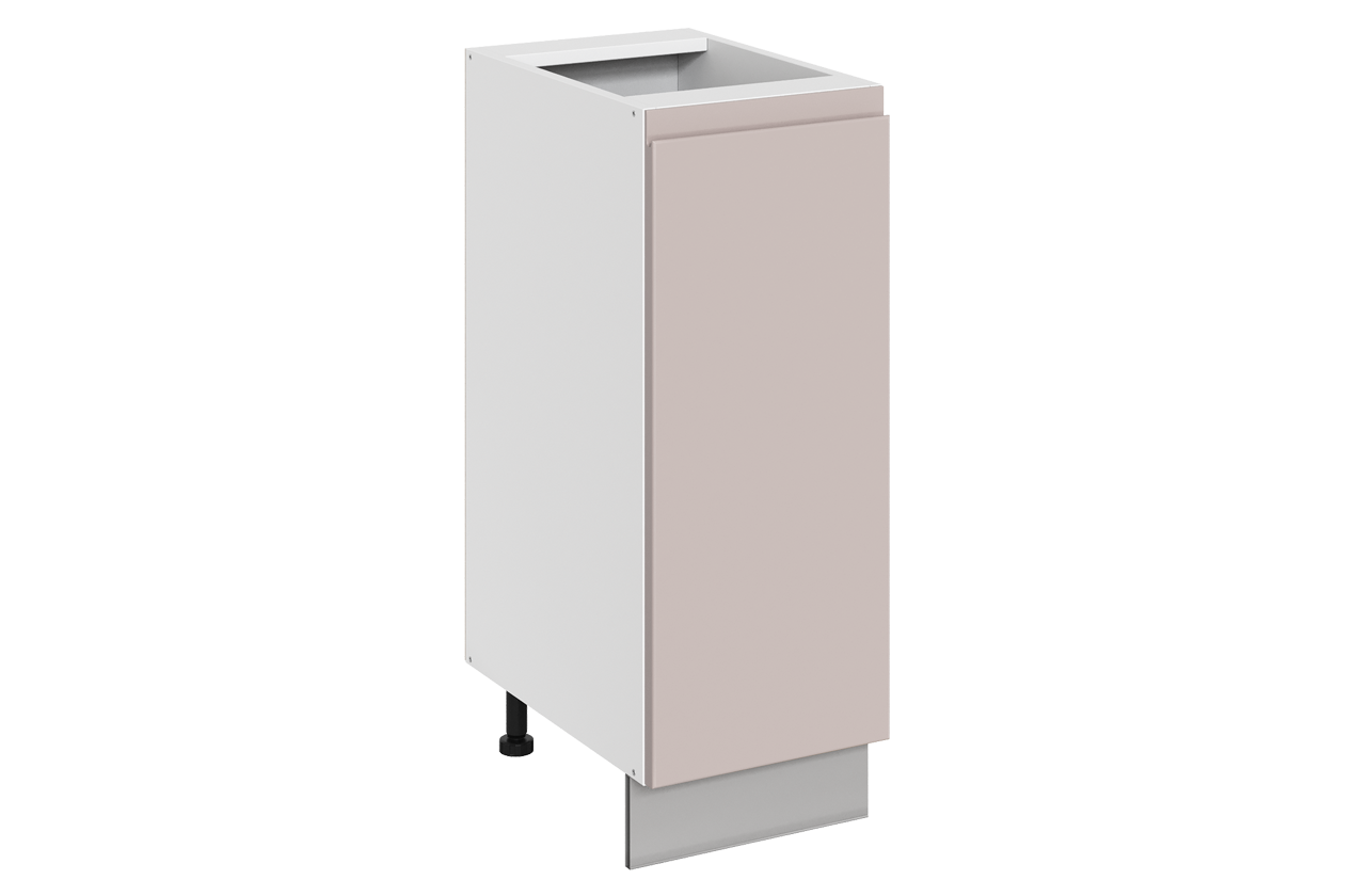 Фьюжн Шкаф рабочий L300 (1 дв. гл.) (правый) (эмаль) (белый/кофейный)