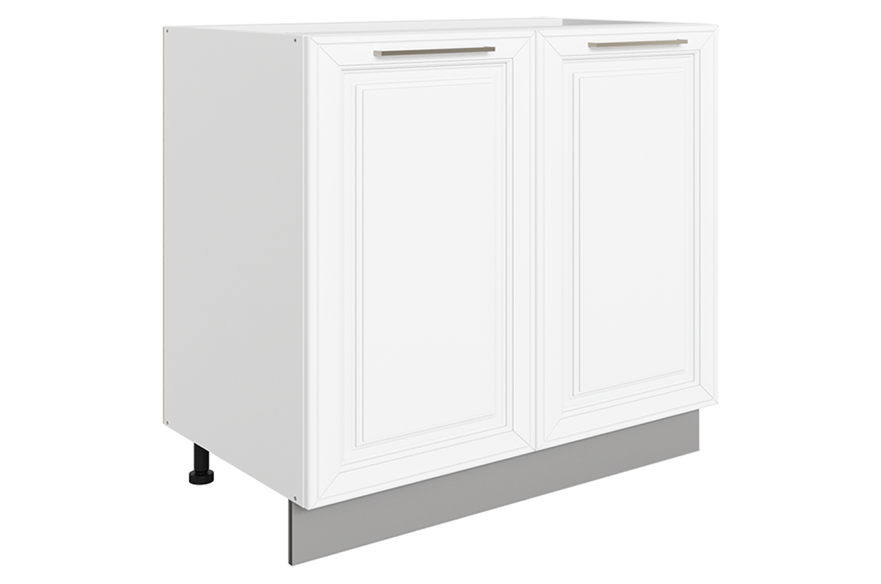 Мишель Шкаф рабочий L800 B500 (2 дв. гл.) (эмаль) (белый/белый)