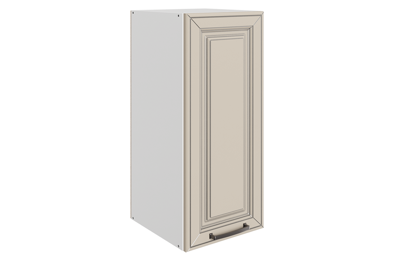 Атланта Шкаф навесной L300 Н720 (1 дв. гл.) (эмаль) (белый/сливки патина платина)