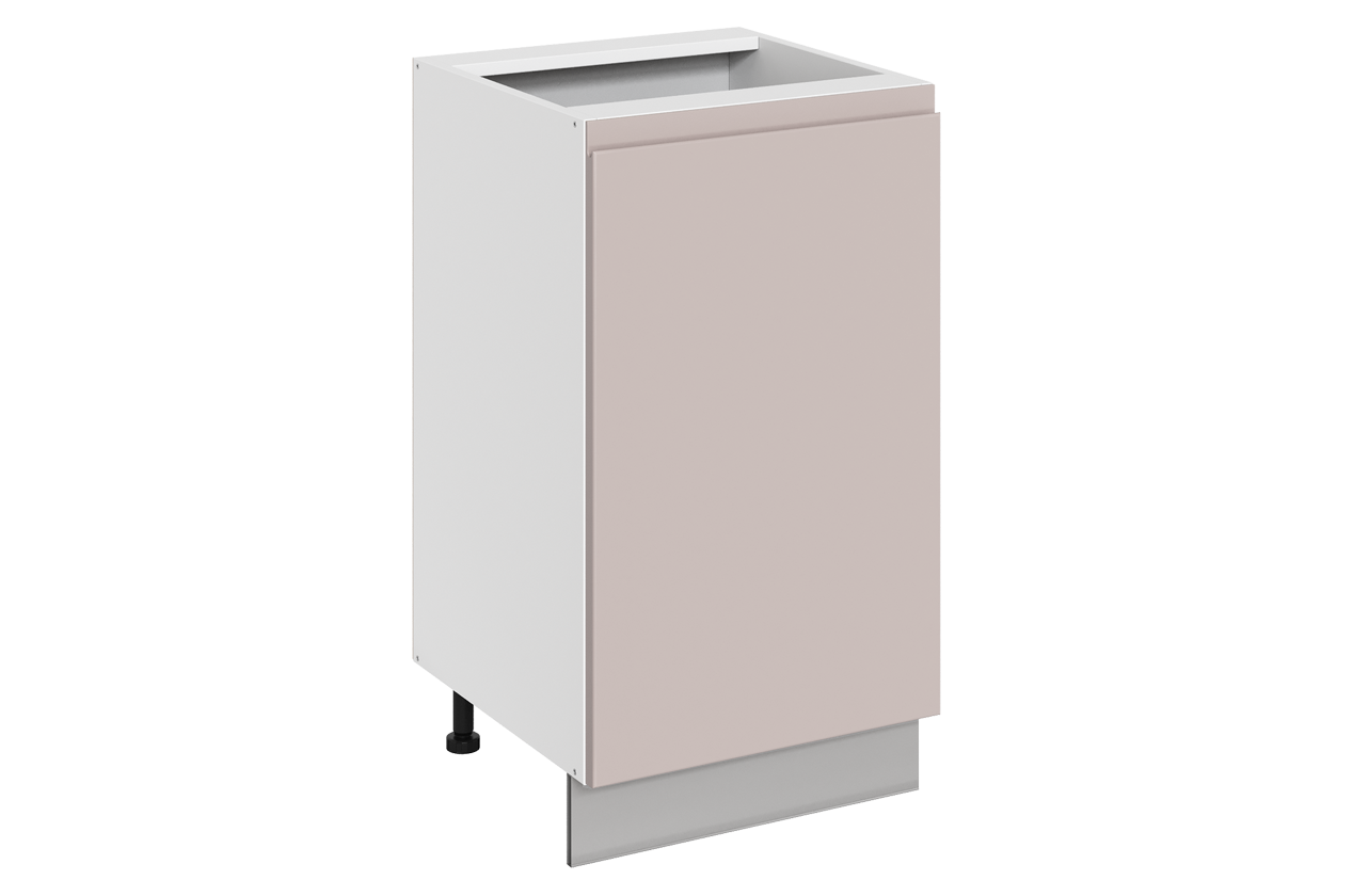 Фьюжн Шкаф рабочий L450 (1 дв. гл.) (правый) (эмаль) (белый/кофейный)