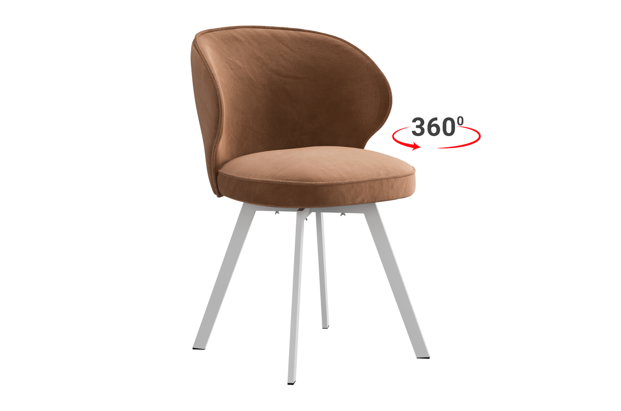 Стул Гудвин Т2П (беж (велюр)/белый)