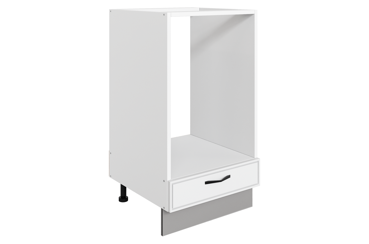 Монако Шкаф рабочий под духовку L450 (1 ящ.) (белый/милк матовый)