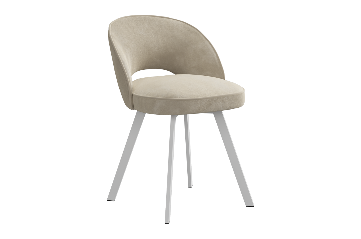 Стул Моли 2 Т2 (пломбир (велюр)/белый)