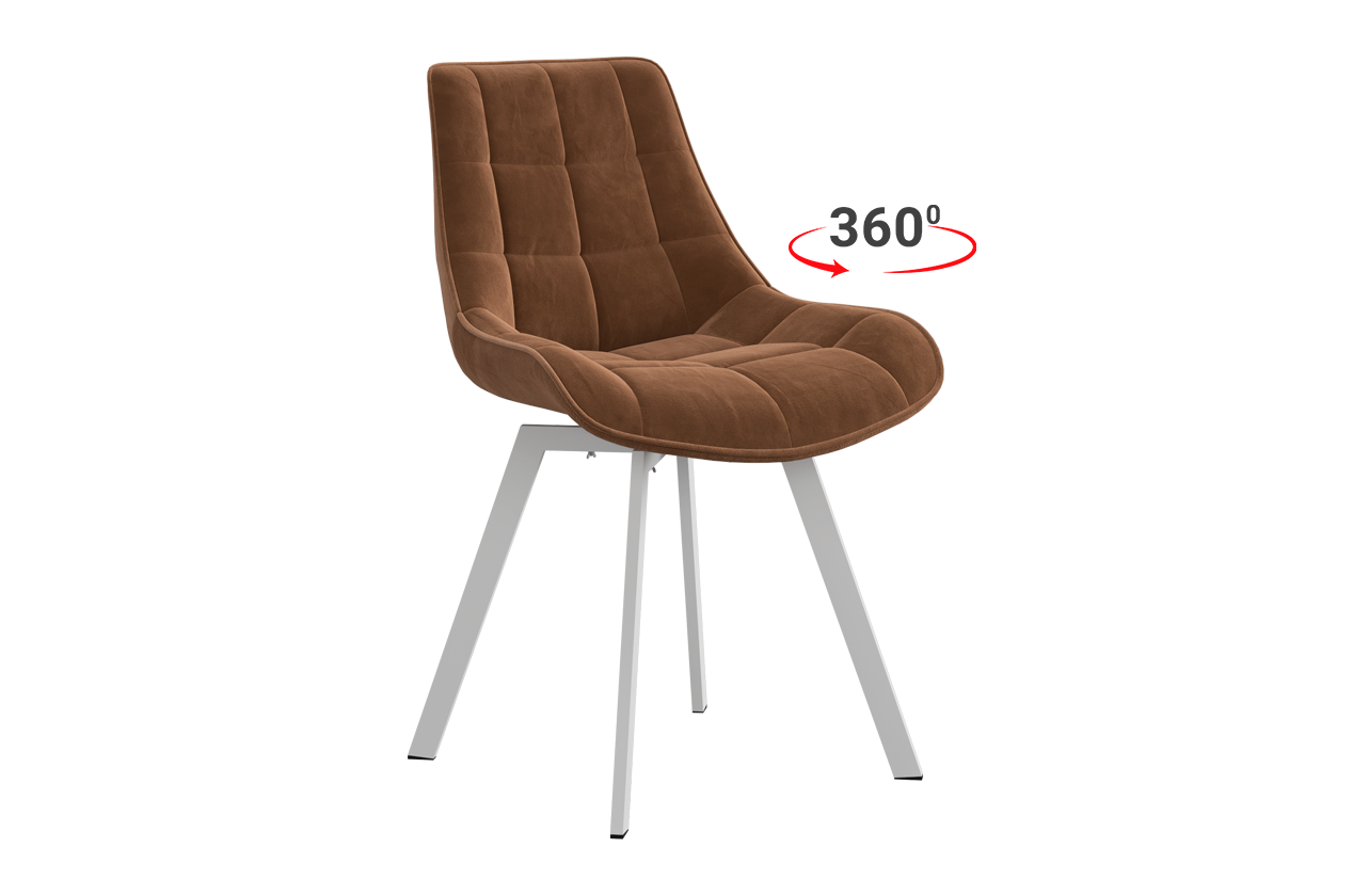 Стул Монти Т2П (беж (велюр)/белый)