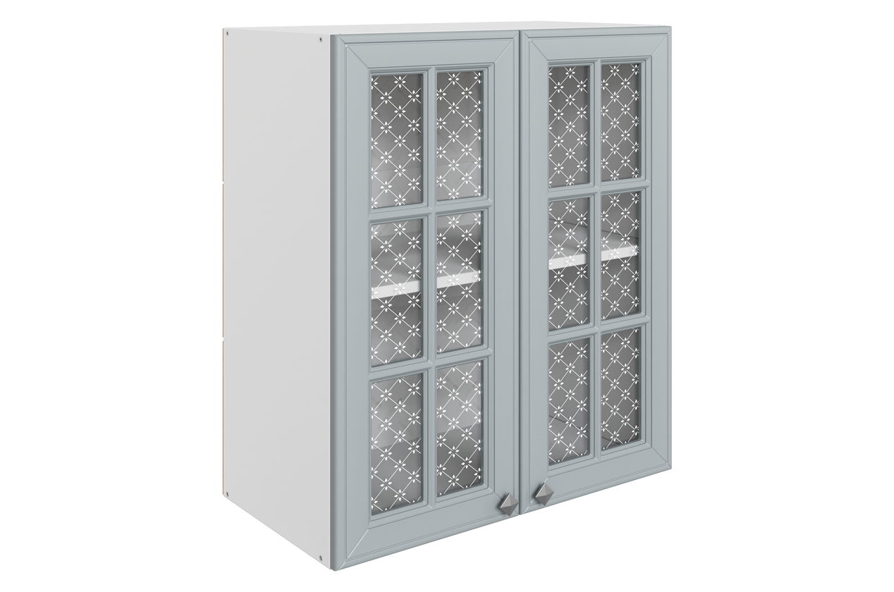 Мишель Шкаф навесной L600 Н720 (2 дв. реш.) (эмаль)