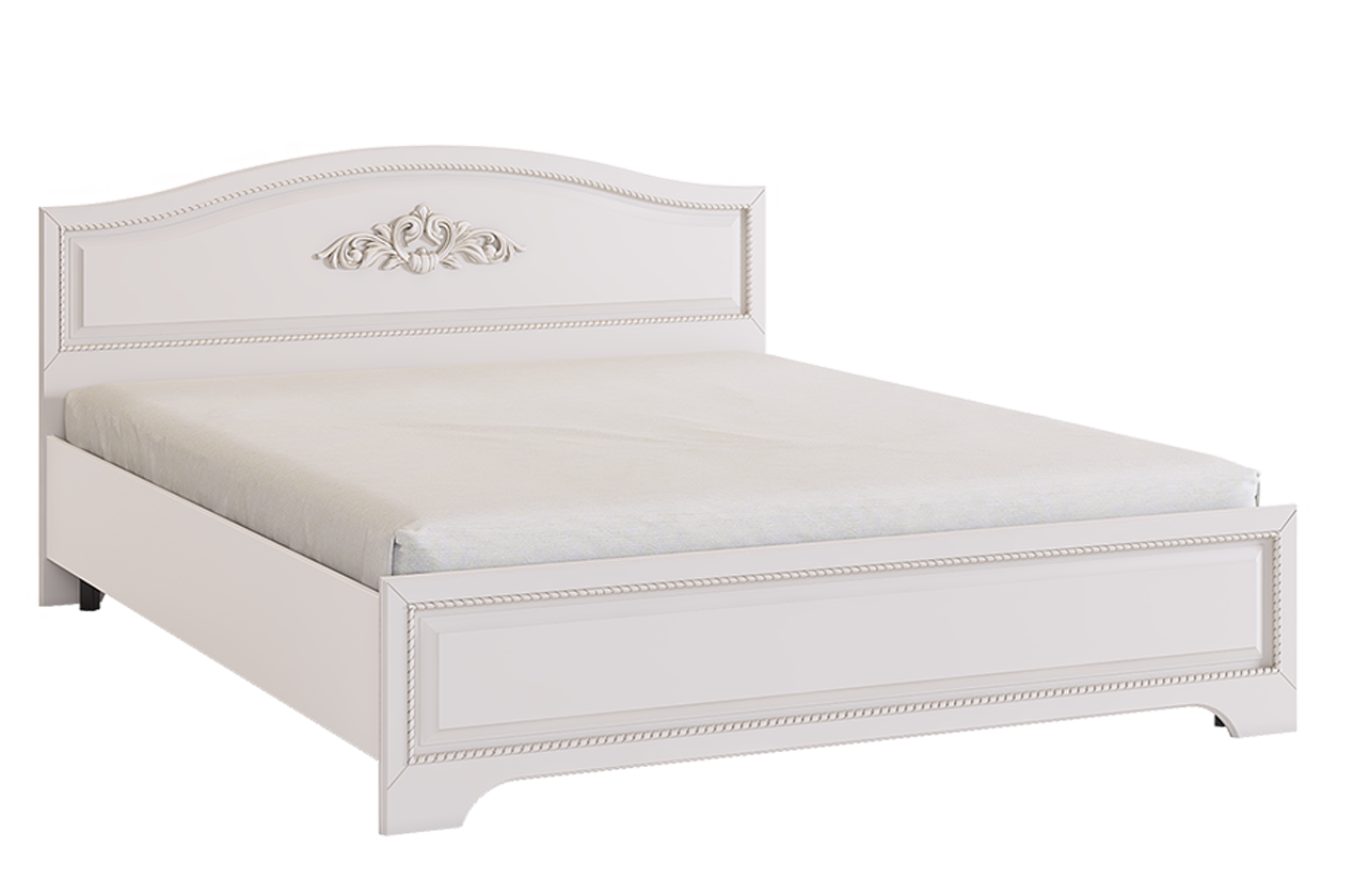 Белла Кровать с основанием (комфорт) 160х200 см (белый/джелато софт)