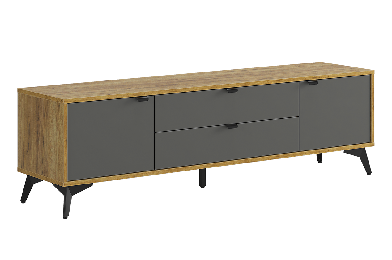 ТВ тумба 150 Марк (дуб крафт золотой/графит)