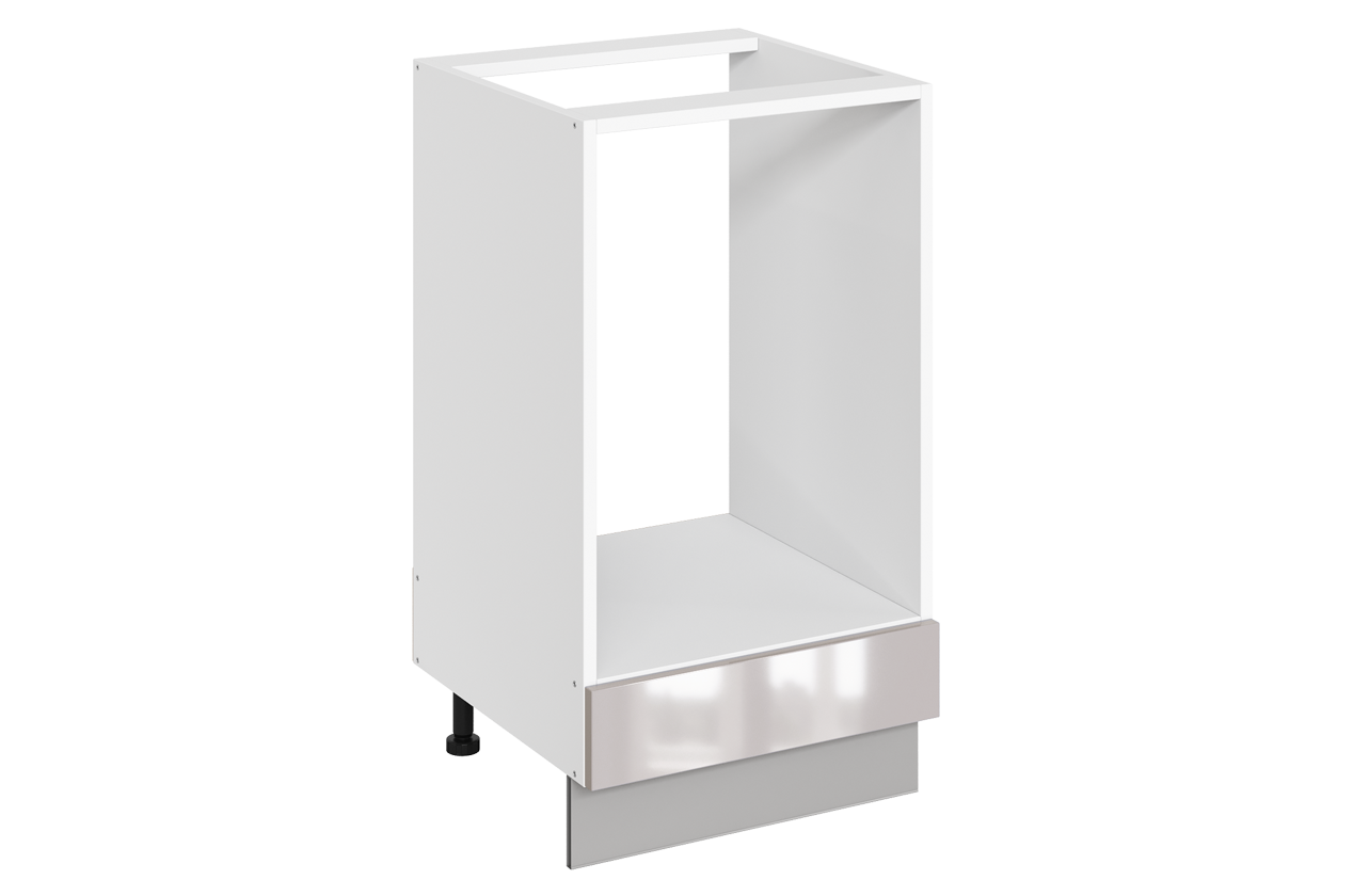 Кристи Шкаф рабочий под духовку L450 (1 ящ.) (эмаль) (белый/дымчатый глянец)