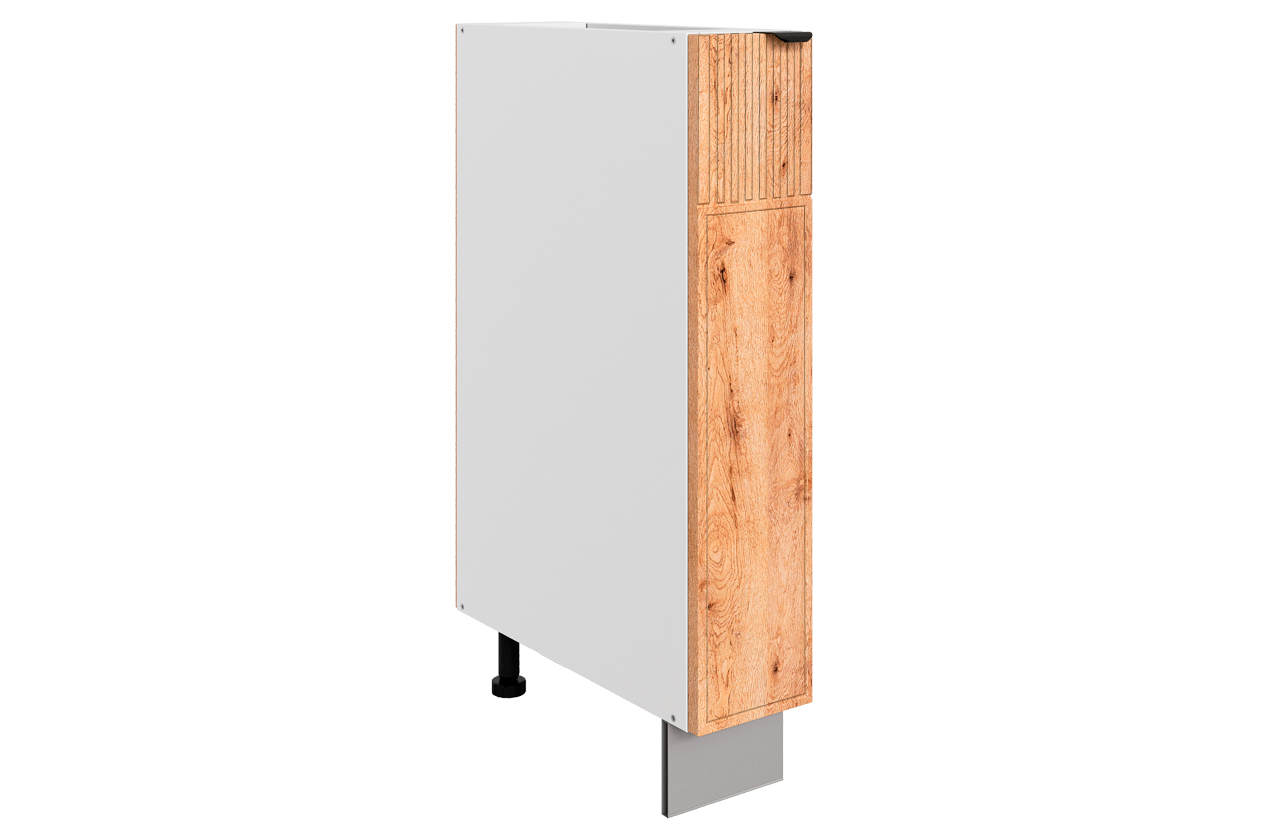 Бариста Шкаф рабочий L150 B500 (1 дв. гл.) (левый) (белый/дуб европейский матовый)