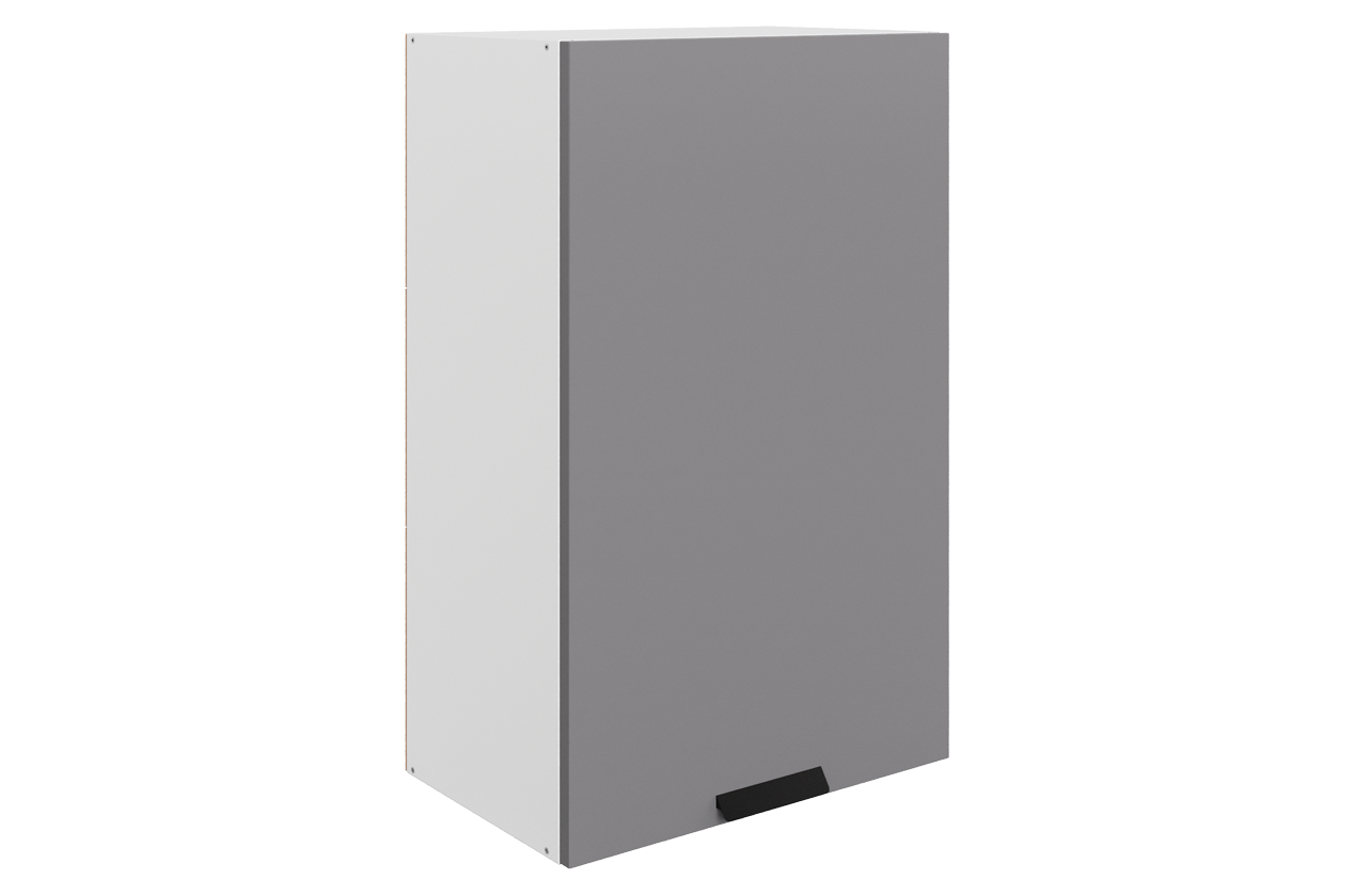 Джаз Шкаф навесной L500 H900 (1 дв. гл.) (эмаль) (белый/серый)