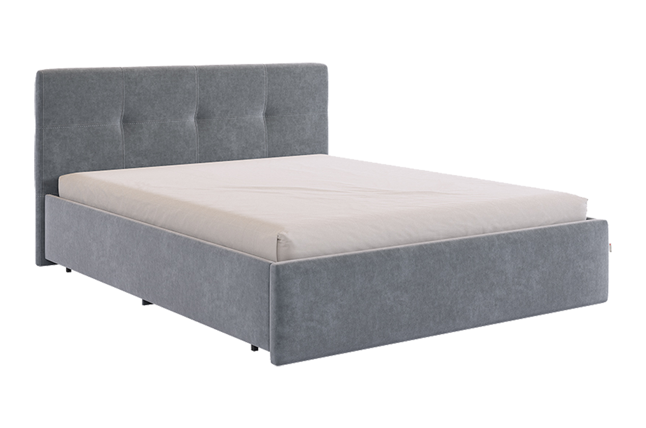 Кровать с основанием Веста 160х200 см (графит (велюр))