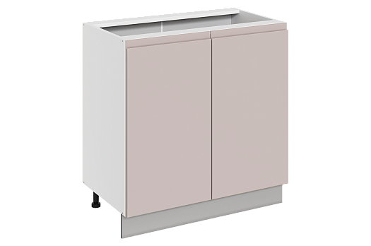 Фьюжн Шкаф рабочий L800 (2 дв. гл.) (эмаль) (белый/кофейный)