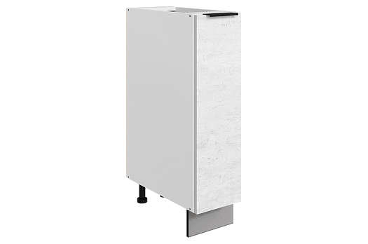 Стоун Шкаф рабочий L200 (1 дв. гл.) (белый/белая скала)