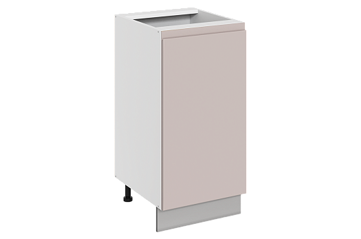 Фьюжн Шкаф рабочий L400 (1 дв. гл.) (правый) (эмаль) (белый/кофейный)