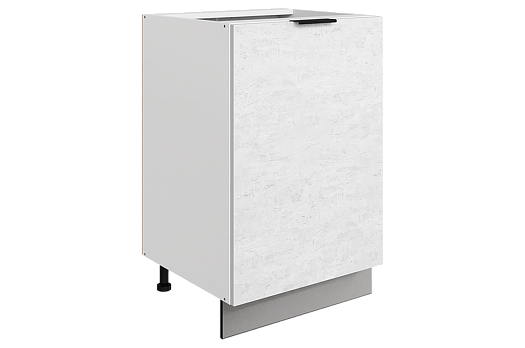 Стоун Шкаф рабочий L500 (1 дв. гл.) (белый/белая скала)