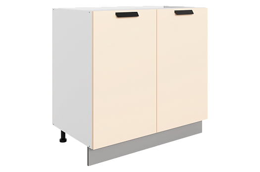 Джаз Шкаф рабочий L800 B500 (2 дв. гл.) (эмаль) (белый/крем)
