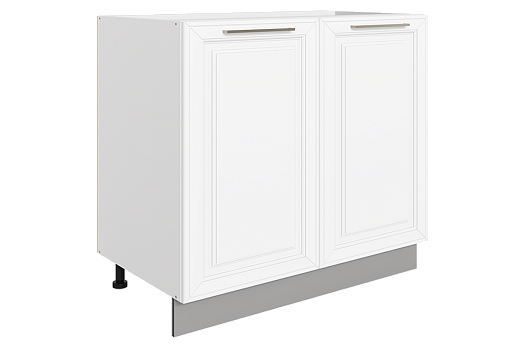 Мишель Шкаф рабочий L800 (2 дв. гл.) (эмаль) (белый/белый)