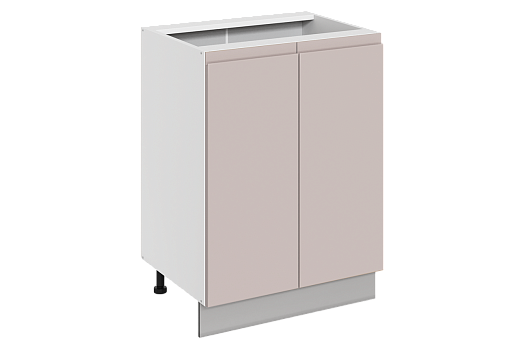 Фьюжн Шкаф рабочий L600 (2 дв. гл.) (эмаль) (белый/кофейный)