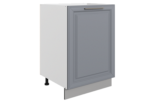 Мишель Шкаф рабочий L500 (1 дв. гл.) (эмаль) (белый/серый)