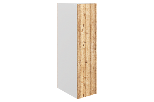 Марта Шкаф навесной L200 Н900 (1 дв. гл.) (белый/дуб европейский матовый)