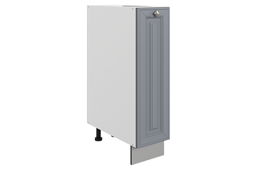 Мишель Шкаф рабочий L200 (1 дв. гл.) (эмаль) (белый/серый)