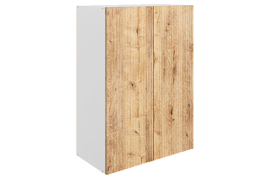 Марта Шкаф навесной L600 Н900 (2 дв. гл.) (белый/дуб европейский матовый)