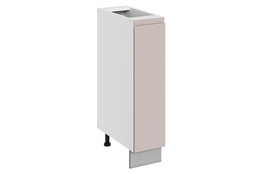 Фьюжн Шкаф рабочий L200 (1 дв. гл.) (правый) (эмаль) (белый/кофейный)