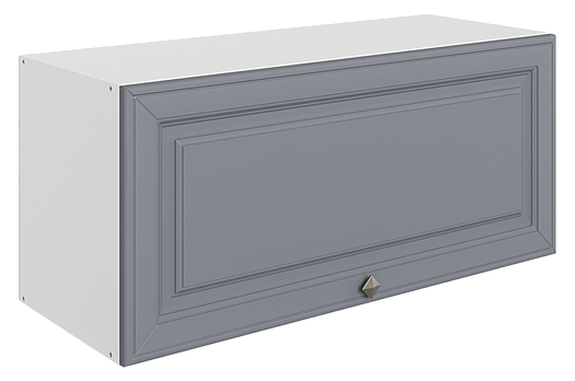 Мишель Шкаф навесной L800 Н360 (1 дв. гл.) (эмаль) (белый/серый)