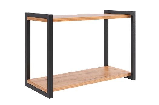 Полка Юниор (дуб крафт золотой/черный муар)