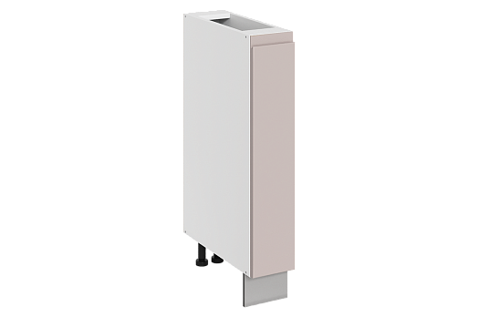 Фьюжн Шкаф рабочий L150 (1 дв. гл.) (правый) (эмаль) (белый/кофейный)