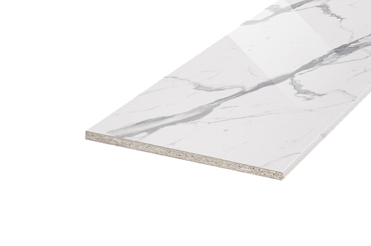 Столешница постформинг глянец H38 L1500 (гранит белый глянец)