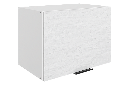 Стоун Шкаф навесной L500 Н360 (1 дв. гл.) (белый/белая скала)
