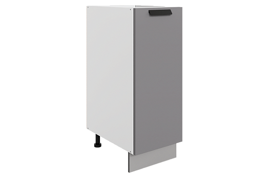 Джаз Шкаф рабочий L300 (1 дв. гл.) (эмаль) (белый/серый)