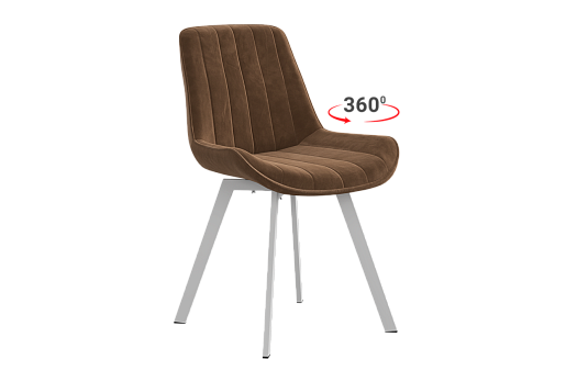 Стул Лари Т2П (беж (велюр)/белый)