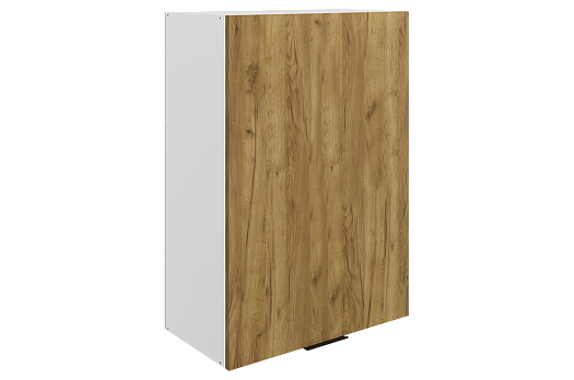 Стоун Шкаф навесной L600 Н900 (1 дв. гл.) (белый/акация светлая)