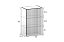 Стефани Шкаф навесной L600 Н900 (1 дв. гл.) (эмаль)