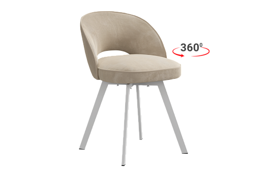 Стул Моли 2 Т2П (пломбир (велюр)/белый)