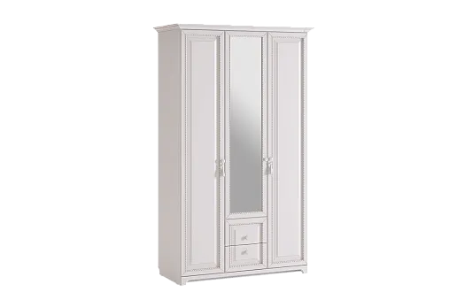 Белла Шкаф 3-створчатый (белый/джелато софт)