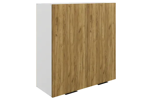 Стоун Шкаф навесной L800 Н900 (2 дв. гл.) (белый/акация светлая)
