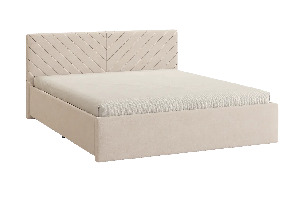 Кровать с основанием Сандра 2 160х200 см (крем (велюр))